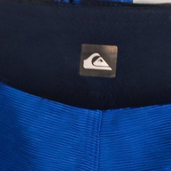 Quiksilver board short men's size 29 blue white stripes Dryflight - Picture 13 of 16